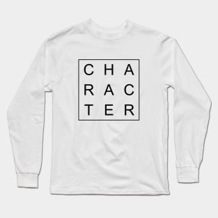 minimalist and simple design character black word Long Sleeve T-Shirt